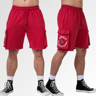 NEBBIA - Washed volné cargo šortky LEGACY 787 (red)