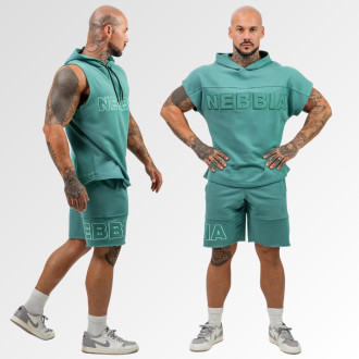 NEBBIA - Pánské šortky s logem Mr.Olympia 713 (green)