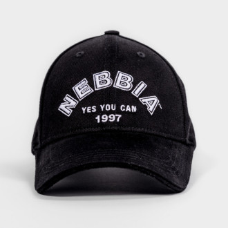 NEBBIA - Sportovní kšiltovka YES YOU CAN 107 (black)