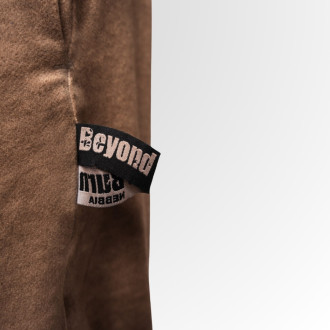 NEBBIA - Washed-off volné baggy tepláky s kapsami GYM BRO 373 (light brown)