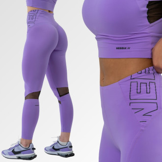NEBBIA - Fitness legíny s vysokým pasem 443 (lila)