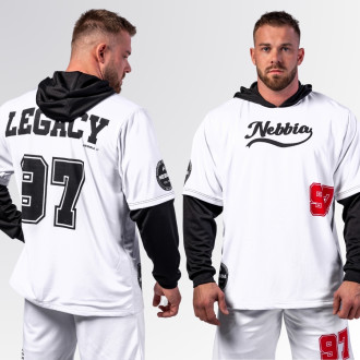 NEBBIA - Tričko s kapucí PLAY BIG 376 (white)
