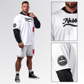 NEBBIA - Tričko s kapucí PLAY BIG 376 (white)