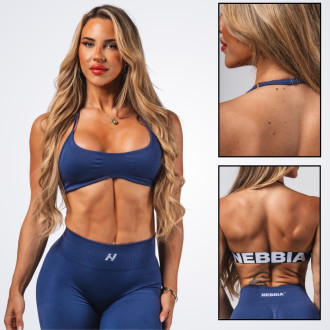 NEBBIA - Bezešvá sportovní podprsenka FLOW SEAMLESS 495 (blue)