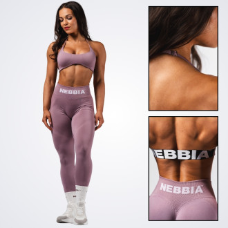 NEBBIA - Bezešvá sportovní podprsenka FLOW SEAMLESS 495 (pink)
