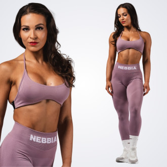 NEBBIA - Bezešvá sportovní podprsenka FLOW SEAMLESS 495 (pink)