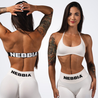NEBBIA - Bezešvá sportovní podprsenka FLOW SEAMLESS 495 (cream)
