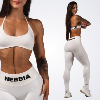 NEBBIA - Bezešvá sportovní podprsenka FLOW SEAMLESS 495 (cream)