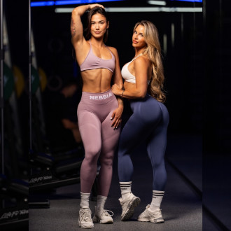 NEBBIA - Bezešvá sportovní podprsenka FLOW SEAMLESS 495 (cream)