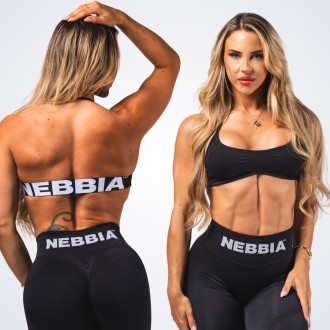 NEBBIA - Bezešvá sportovní podprsenka FLOW SEAMLESS 495 (black)