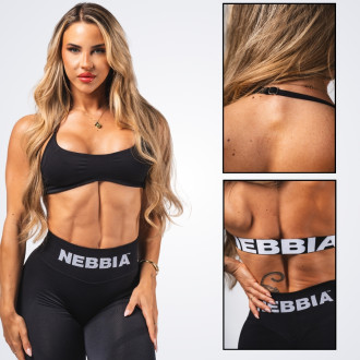 NEBBIA - Bezešvá sportovní podprsenka FLOW SEAMLESS 495 (black)