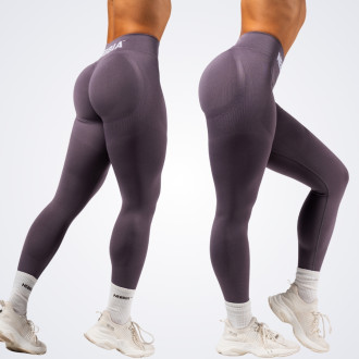 NEBBIA - Bezešvé extra push-up legíny FLOW SEAMLESS 496 (dark grey)