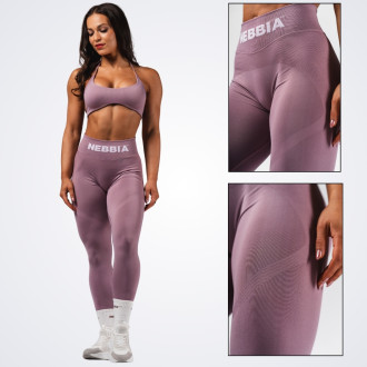 NEBBIA - Bezešvé extra push-up legíny FLOW SEAMLESS 496 (pink)