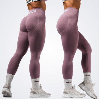 NEBBIA - Bezešvé extra push-up legíny FLOW SEAMLESS 496 (pink)