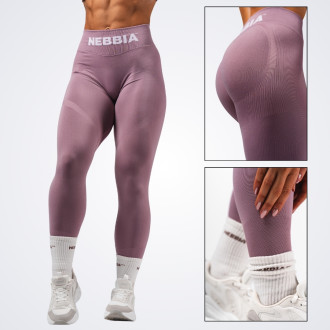 NEBBIA - Bezešvé extra push-up legíny FLOW SEAMLESS 496 (pink)