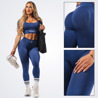 NEBBIA - Tvarující bezešvé maximum push-up legíny FLOW SEAMLESS 497 (blue)