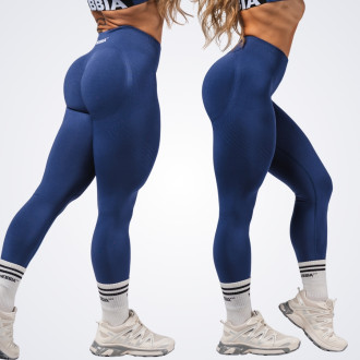 NEBBIA - Tvarující bezešvé maximum push-up legíny FLOW SEAMLESS 497 (blue)