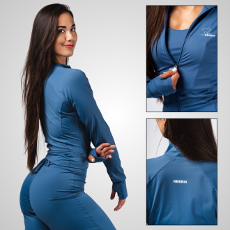 NEBBIA - Dámská fitness mikina Deni 314 (blue)