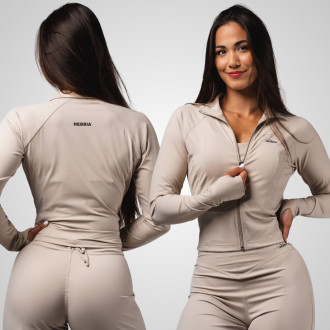 NEBBIA - Dámská fitness mikina Deni 314 (cream)