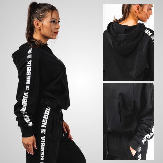NEBBIA - Dámská mikina s kapucí OFF-DUTY 489 (black)