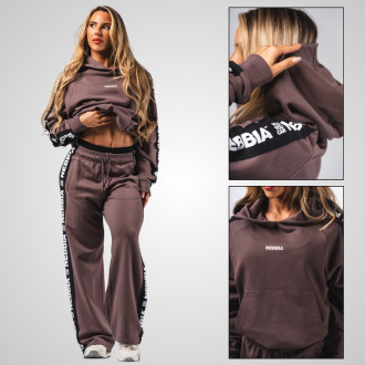 NEBBIA - Dámská mikina s kapucí OFF-DUTY 489 (dark brown)