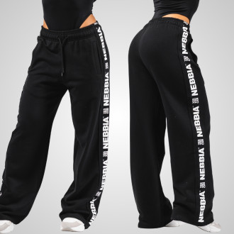 NEBBIA - Dámské tepláky Straight Leg URBAN 490 (black)
