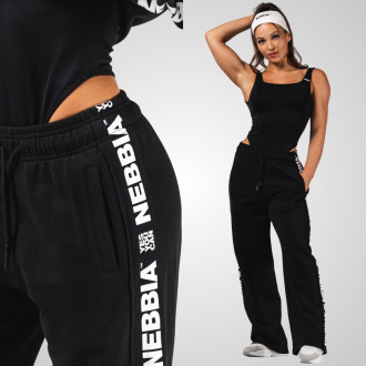 NEBBIA - Dámské tepláky Straight Leg URBAN 490 (black)