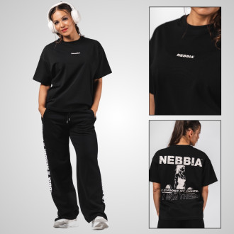 NEBBIA - Dámské oversized triko RESET 491 (black)