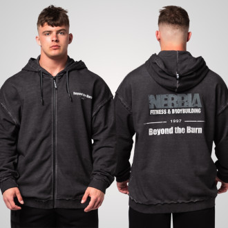 NEBBIA - Pánská fitness mikina na zip 362 (black)