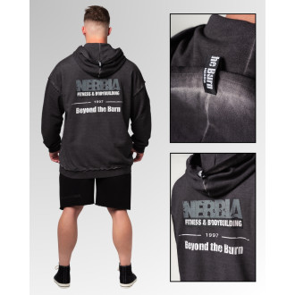 NEBBIA - Pánská fitness mikina na zip 362 (black)