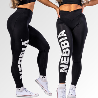 NEBBIA - Fitness legíny s vysokým pasem GLUTE CHECK 613 (black)