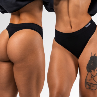 NEBBIA - Bezešvé kalhotky tanga Essential ACTIVE 500 (black)