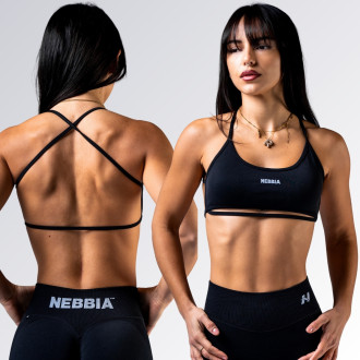 NEBBIA - Open-back sportovní podprsenka POWER 890 (black)