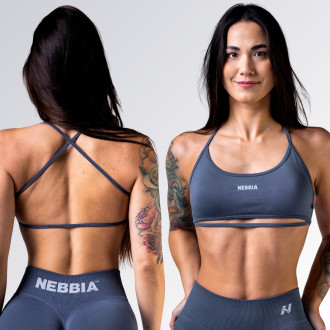 NEBBIA - Open-back sportovní podprsenka POWER 890 (grey)