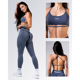 NEBBIA - Open-back sportovní podprsenka POWER 890 (grey)