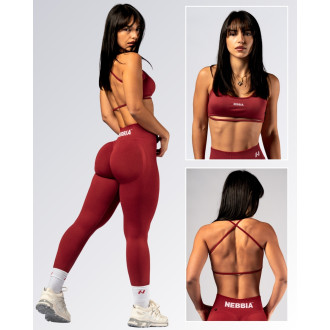 NEBBIA - Open-back sportovní podprsenka POWER 890 (red)