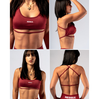 NEBBIA - Open-back sportovní podprsenka POWER 890 (red)