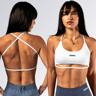 NEBBIA - Open-back sportovní podprsenka POWER 890 (white)