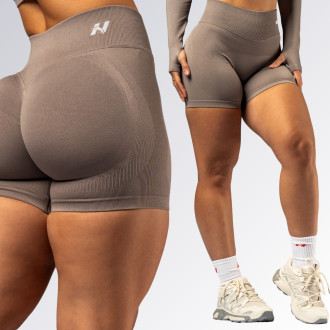 NEBBIA - High-waist push-up šortky POWER 893 (light brown ash)