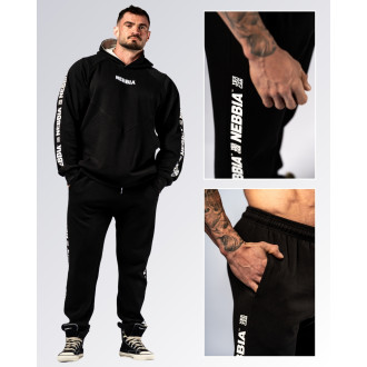 NEBBIA - Pánské fitness tepláky HERO 296 (black)