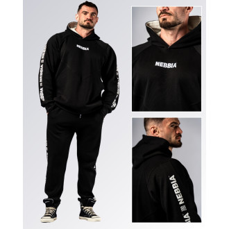 NEBBIA - Pánská fitness mikina HERO 300 (black)