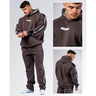 NEBBIA - Pánská sportovní mikina HERO 300 (brown)