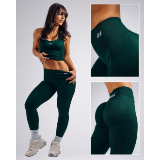 NEBBIA - High-waist extra push-up legíny PRIMAL 850 (DARK GREEN)