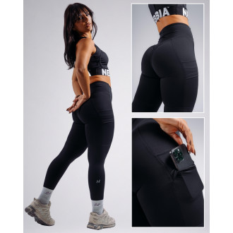 NEBBIA - High-waist tvarující legíny s kapsami PRIMAL 851 (BLACK)