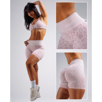 NEBBIA - Kompresní push-up šortky s leopardím vzorem PRIMAL 856 (PINK LEOPARD)