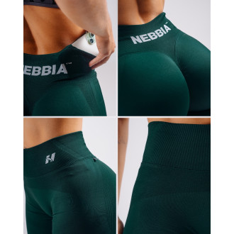 NEBBIA - Extra push-up šortky PRIMAL 857 (DARK GREEN)