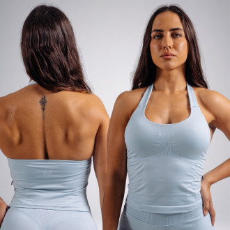 NEBBIA - Halter top s vestavěnou podprsenkou PRIMAL 863 (LIGHT BLUE)