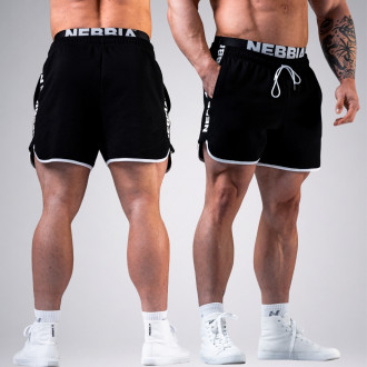NEBBIA - Pánské teplákové šortky HERO 295 (black)