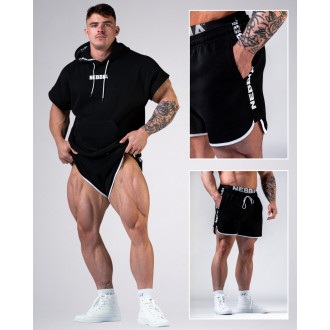 NEBBIA - Pánské teplákové šortky HERO 295 (black)