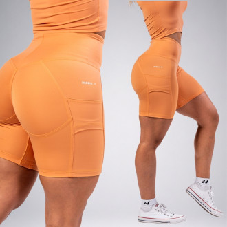 NEBBIA - Cyklistické šortky s vysokým pasem ELITE 467 (orange)